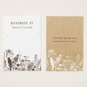 Rustieke Wildflower Ketting Display Kaart (Voorkant /achterkant)