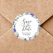 Rustieke Wildflower Kleurrijke Bruiloft Save The D Ronde Sticker