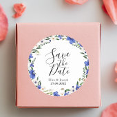 Rustieke Wildflower Kleurrijke Bruiloft Save The D Ronde Sticker