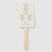 Rustieke Wildflower Krans Tuin Trouwprogramma Handwaaier (Achterkant)