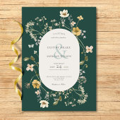 Rustieke Wildflower Lijst Emerald Green Kaart