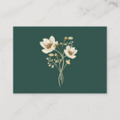 Rustieke Wildflower Lijst Emerald Green Receptie Informatiekaartje (Achterkant)