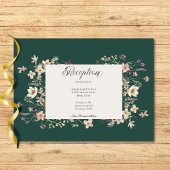 Rustieke Wildflower Lijst Emerald Green Receptie Informatiekaartje
