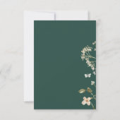 Rustieke Wildflower Lijst Emerald Green Save The Date (Achterkant)