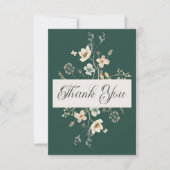 Rustieke Wildflower Lijst Smaragd Groene Bruiloft Bedankkaart (Voorkant)