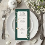 Rustieke Wildflower Lijst Smaragd Groene Bruiloft Menu<br><div class="desc">Dit huwelijksmenu heeft een elegante smaragdgroene achtergrond, die een gevoel van sophisticatie en rijkdom uitstraalt. De diepgroene tint creëer is een fascinerende achtergrond die de toon zet voor een gedenkwaardig feest. Rondom de tekst zijn delicate en rustieke waterverf wilde bloemen en een crème tekstvak artistiek gerangschikt. Deze charmante bloemen, afgebeeld...</div>