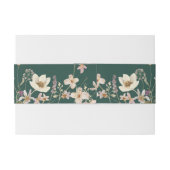 Rustieke Wildflower Lijst Smaragd Groene Bruiloft Uitnodigingen Wikkel (Achterkant Voorbeeld)