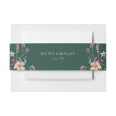 Rustieke Wildflower Lijst Smaragd Groene Bruiloft Uitnodigingen Wikkel (Voorkant Voorbeeld)