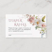 Rustieke Wildflower Luier Raffle Behuizing Kaart (Voorkant)