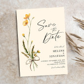 Rustieke Wildflower Modern Elegant Boho Bruiloft Save The Date
