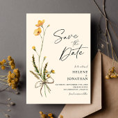 Rustieke Wildflower Modern Elegant Boho Bruiloft Save The Date