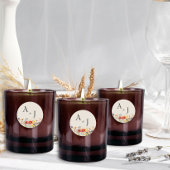 Rustieke Wildflower Monogram Bloemen Bruiloft Ronde Sticker