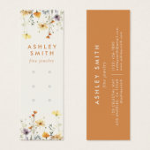 Rustieke Wildflower Multiple Earring Display Kaart (Voorkant /achterkant)