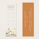 Rustieke Wildflower Multiple Earring Display Kaart (Voorkant /achterkant)