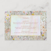 Rustieke Wildflower Pastel Tuin Bruiloft Informatiekaartje (Voorkant)