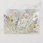 Rustieke Wildflower Pastel Tuin Bruiloft Informatiekaartje (Achterkant)