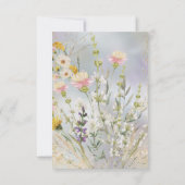 Rustieke Wildflower Pastel Tuin Bruiloft RSVP-kaar (Achterkant)