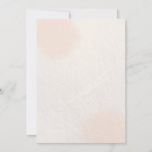 Rustieke Wildflower Peach bruiloft uitnodiging (Achterkant)