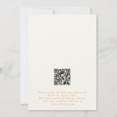 Rustieke Wildflower QR Code Wedding Kaart (Achterkant)