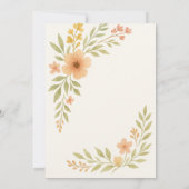 Rustieke Wildflower Repetitie Diner Uitnodiging (Achterkant)