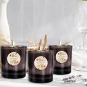 Rustieke Wildflower rijke kleurrijke bloemenbruilo Ronde Sticker