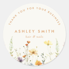 Rustieke Wildflower Ronde Sticker