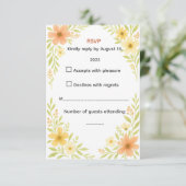 Rustieke Wildflower RSVP-kaart RSVP Kaartje (Staand voorkant)