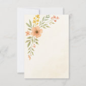 Rustieke Wildflower RSVP-kaart RSVP Kaartje (Achterkant)