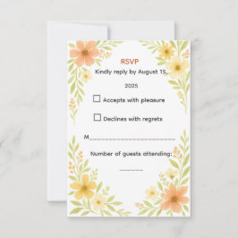 Rustieke Wildflower RSVP-kaart RSVP Kaartje