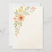 Rustieke Wildflower Save the Date Kaart (Achterkant)