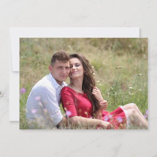 Rustieke Wildflower Terracotta Boho Fotobruiloft Save The Date (Achterkant)