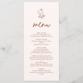 Rustieke Wildflower Terracotta Boho Wedding Menu (Voorkant)