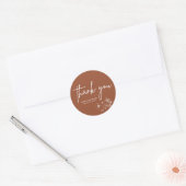 Rustieke Wildflower Terracotta Boho Wedding Ronde Sticker (Envelop)