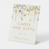 Rustieke Wildflower Trouwkaarten en geschenken Reclamebord Met Voetstuk (Voorkant)