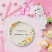 Rustieke Wildflower Trouwpapier Borden Papieren Bordje (Feest)