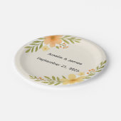 Rustieke Wildflower Trouwpapier Borden Papieren Bordje (Gekanteld)