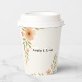 Rustieke Wildflower Trouwpapier Cups Papieren Bekers (Voorkant)