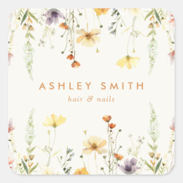 Rustieke Wildflower Vierkante Sticker