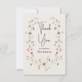 Rustieke Wildflower Vrijgezellenfeest Dank u kaart (Voorkant)