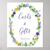 Rustieke Wildflower Vrijgezellenfeest Kaarten Cade Poster (Voorkant)