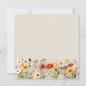 Rustieke Wildflower Warme Bloemen Bruidsmeisjes Lu Kaart (Achterkant)