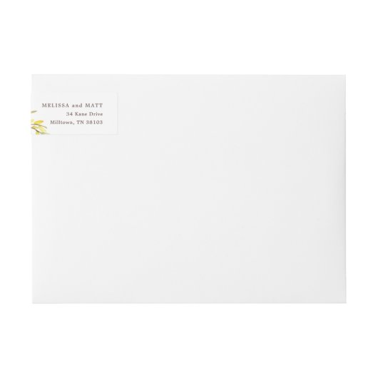 Rustieke Wildflower Waterverf krans bruiloft (Voorkant)