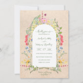 Rustieke Wildflower Waterverven Kaart (Voorkant)