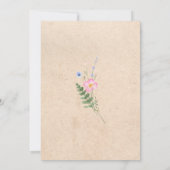 Rustieke Wildflower Waterverven Kaart (Achterkant)