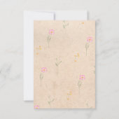 Rustieke Wildflower Waterverven RSVP Kaart (Achterkant)