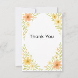 Rustieke Wildflower Wedding Bedankt Card