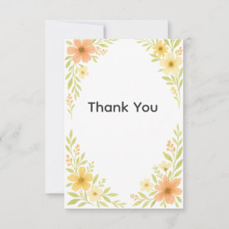 Rustieke Wildflower Wedding Bedankt Card
