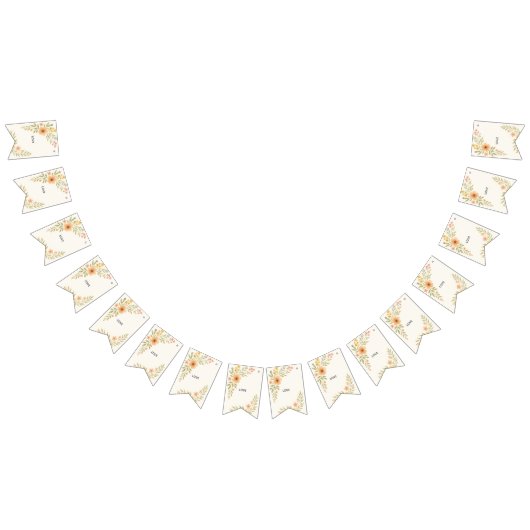 Rustieke Wildflower Wedding Bunting Flags Vlaggetjes (Alle)