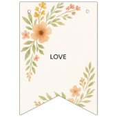 Rustieke Wildflower Wedding Bunting Flags Vlaggetjes (Tweede vlag)