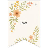 Rustieke Wildflower Wedding Bunting Flags Vlaggetjes (Eerste vlag)